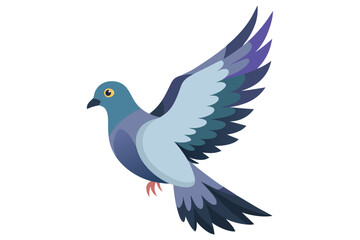 Obraz premium 3d vector Pigeon bird against white background