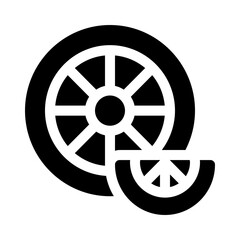 Fototapeta premium Lemon glyph icon