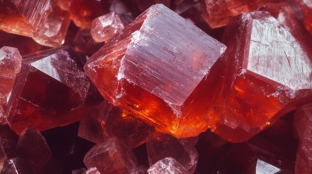 Reddish-brown thymol blue crystals displayed under 4x magnification, showcasing their vibrant color and unique geometric shape on a 9mm scale.