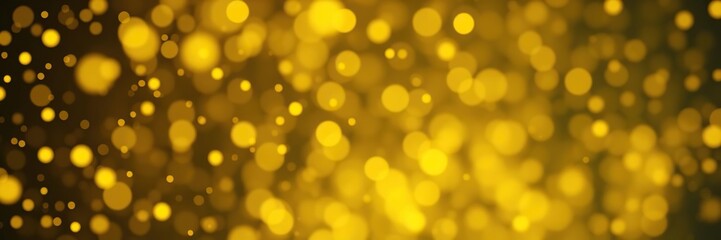 Obraz premium Yellow particles in motion with a dynamic bokeh effect, blurred background, motion blur, yellow lights