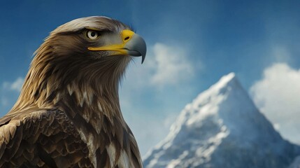 Obraz premium Eagle: Aquila heliaca. Blue sky.