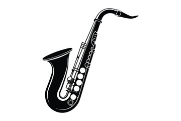 saxophone silhouette vector illustration