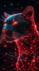 background with cat and butterfly