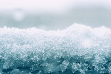 Fototapeta premium Shimmering Snow Crystal Texture on a Cold Winter Morning