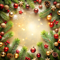 christmas background layout on silver background