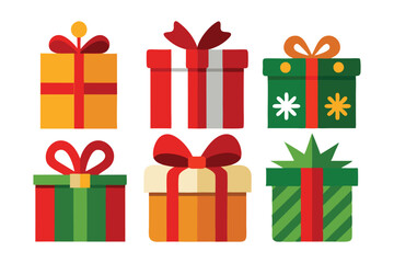 set of christmas gift box