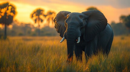 Obraz premium The imagery of thriving wildlife habitats inspires a commitment to protecting biodiversity.