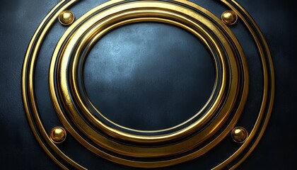 Obraz premium Elegant Gold and Black Circular Design with Ornate Detailing