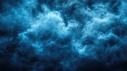 Fototapeta premium Abstract blue smoke background with ethereal haze forming a dreamy and mysterious atmosphere for creative projects.