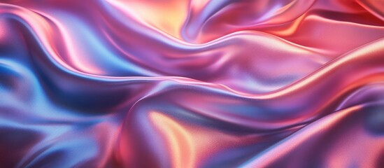 Obraz premium Romantic colorful silk fabric draped elegantly with a glossy sheen creating a luxurious and soft visual texture for elegant designs