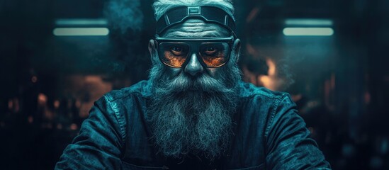 Skilled older mechanic focused on bike repair and maintenance in a workshop environment showcasing expertise and craftsmanship