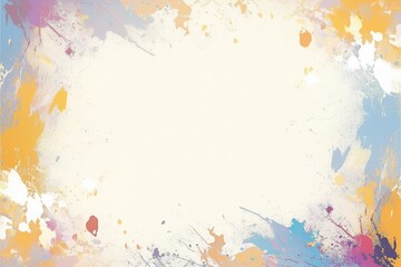 Frame template made of paint stains