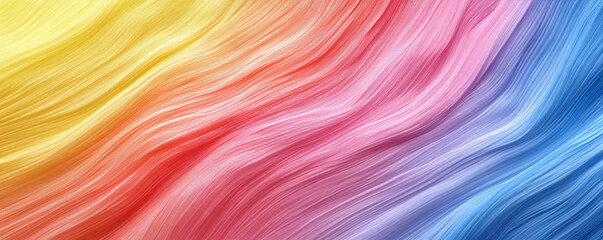 Obraz premium Abstract Colorful Waves: A 3D Rendered Background of Vibrant Hues Flowing Smoothly