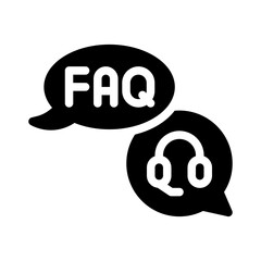 Obraz premium FAQ glyph icon