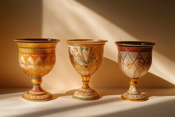 Ornate Vessels Representing Gifts to Jesus