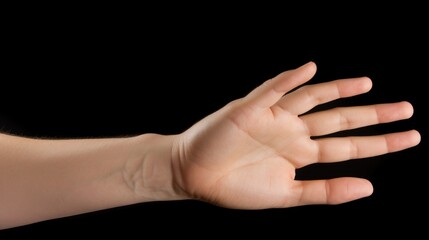 Human hand displaying various gestures and postures isolated on a black studio background showcasing versatility and expression in communication