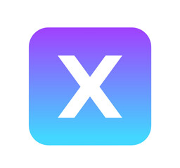 Obraz premium 青紫色のグラデーション｜Xアイコン