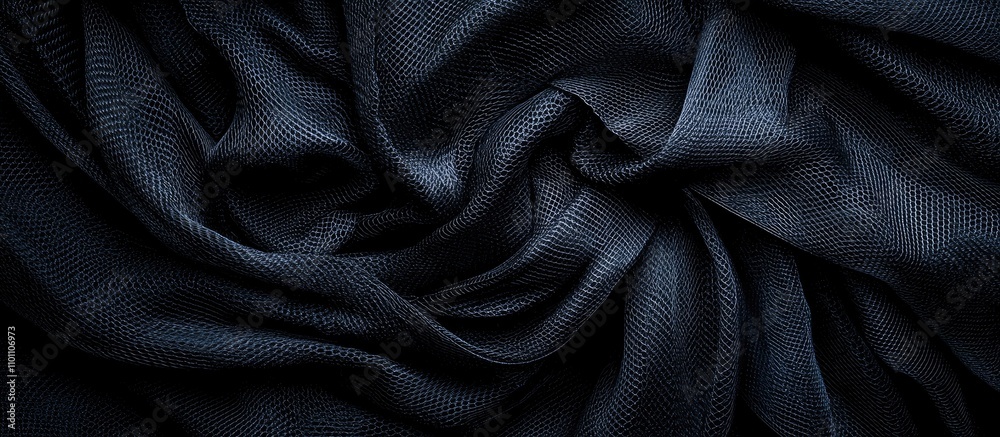 Poster abstract dark metallic mesh fabric texture with intricate patterns for artistic and design backgroun