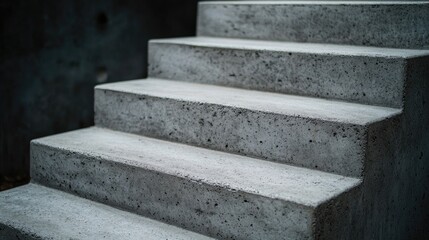 Concrete stair design for architectural use featuring step texture and ascension perspective in modern interior settings.