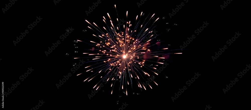 Aufkleber colorful fireworks bursting in the night sky creating a vibrant and festive atmosphere during a cele