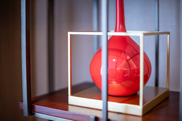 3d rendered illustration of a red and white molecule