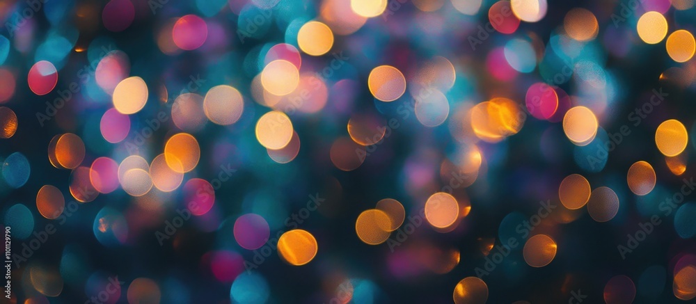 Leinwandbilder Abstract bokeh background with colorful Christmas tree lights creating a festive and vibrant atmosphere for holiday celebrations.