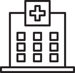 Fototapeta premium Hospital Line Icon