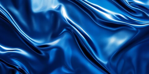 Obraz premium Blue glossy background featuring a plain, metallic texture in a close up view. This blue glossy appearance enhances the visual appeal with its smooth and reflective qualities.