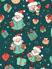 santa claus with gifts