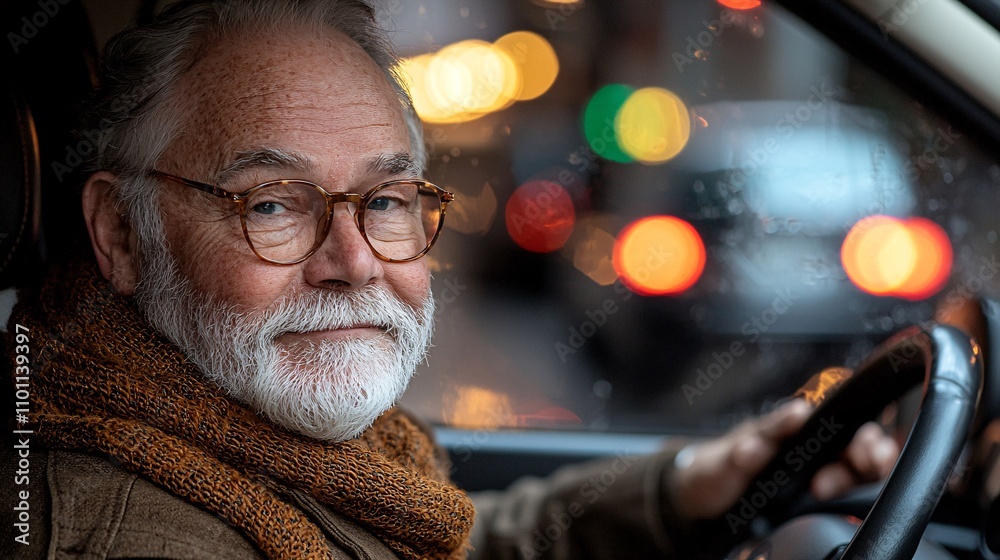 Aufkleber a supportive community program offering driving lessons tailored for elderly drivers stock photo wit