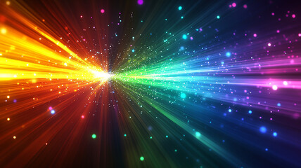 Obraz premium Colorful rays background, electromagnetic spectrum generated.AI
