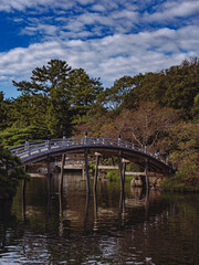 Fototapeta premium Japanese Bridge Park White