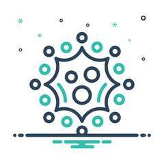 Mix icon for virus