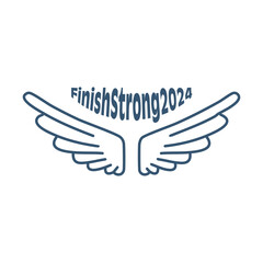 Obraz premium Finish Strong 2024. Design for print or use as poster, card, flyer or T Shirt