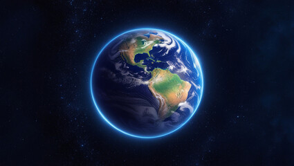 Fototapeta premium AI generative. Illustration of earth view from the space . 6