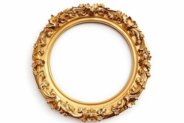 gold frame on white background