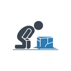 Ice Cube Melting Safety Icon