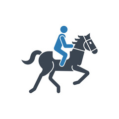 Obraz premium Sprinting horse silhouette icon