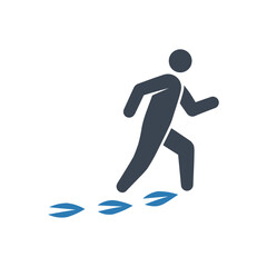 Minimal running motion icon