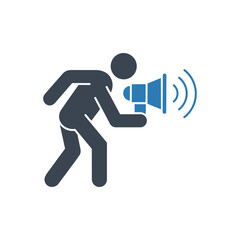 Shouting announcement icon