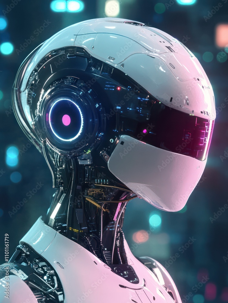 Poster artificial intelligence landing. ai smart digital brain networking neural learning intelligent solut