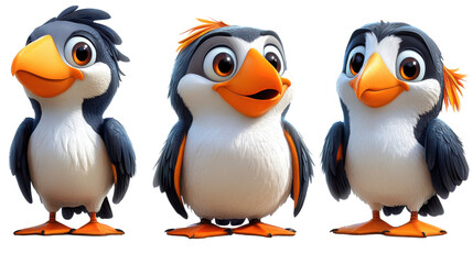 Fototapeta premium Seabird cartoon character isolated on white background