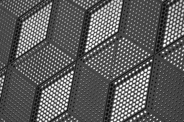gray texture, in the photo perforated metal of gray color