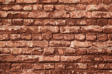 Obraz premium brown background in photo brick wall of brown brick close up