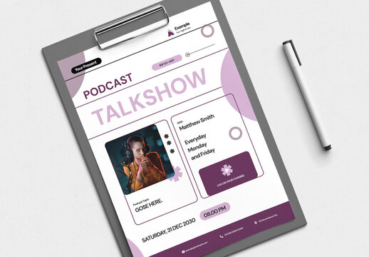 Podcast Live Poster Layout