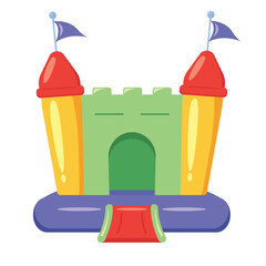bounce house logo icon design vector flat modern isolated illustration