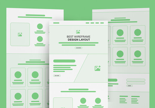 Wireframe Landing Page Layout