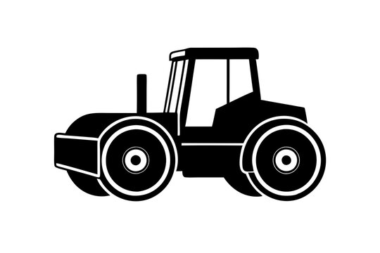 recommend clip art: Road construction Road Roller silhouette vector illustration