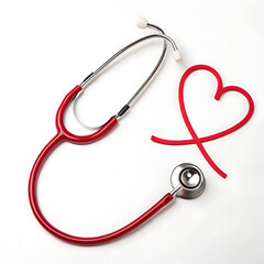 stethoscope and red heart