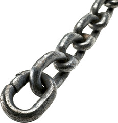 Fototapeta premium Close-up of a metallic chain link